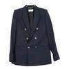 Yves Saint-Laurent 2019 Navy Peak Lapel Double Tailored Jacket Jacket 38 blackUsed