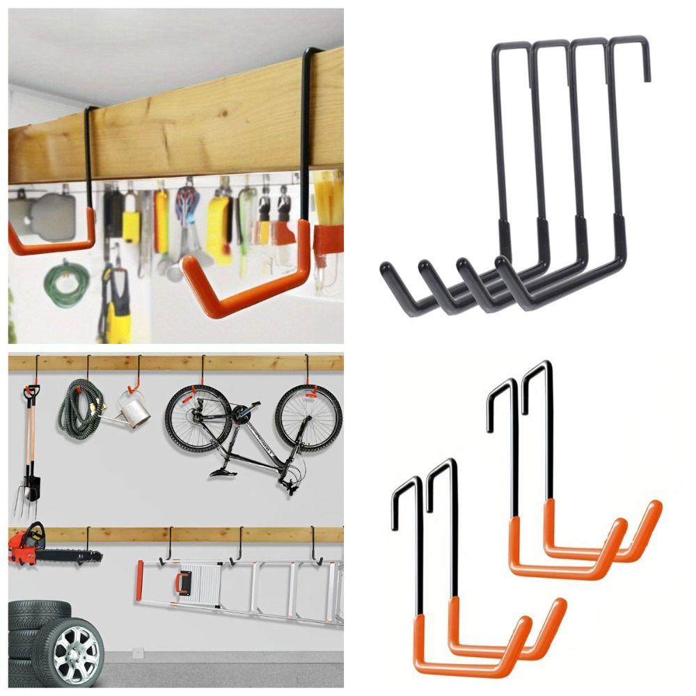 4Pcs Heavy Duty Rafter Hangers Hooks Wall Mounted Garage Ladder Storage Hooks  Garden
