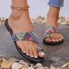 2024 Summer Fashion Hot Selling Toe Cover Women's Slippers Butterfly Mixed Color Flat Casual Beach Comfortable Slippers