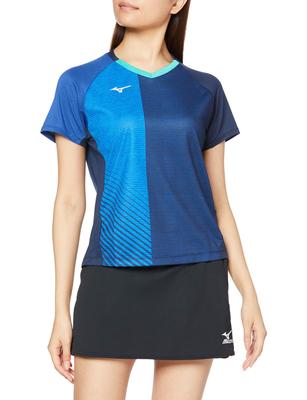 Mizuno Настольный теннис Игра Короткий Легко двигаться Платье JTTA Размер Маленький Рубашка, Рукав, в, Влагоотводящий, Быстросохнущий, Стандартный, Сертифицированный, 82JA0211,