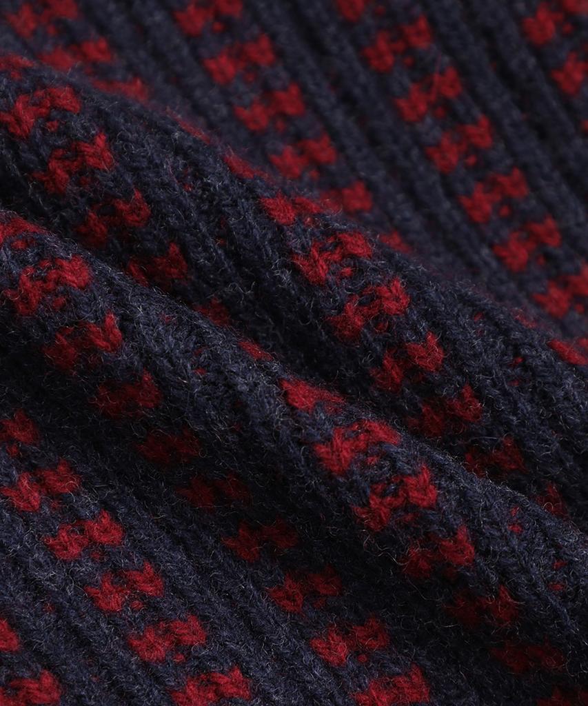 BROOKS BROTHERS Rip Stripe Dot Sweater (Burgundy) (Bbwrmm3907Eew)
