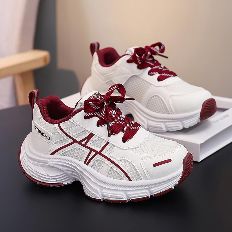 Детские кроссовки с крупной сеткой - Стиль Весна/Осень 2026, Универсальные и модные повседневные туфли для мальчиков и девочек младшего школьного возраста