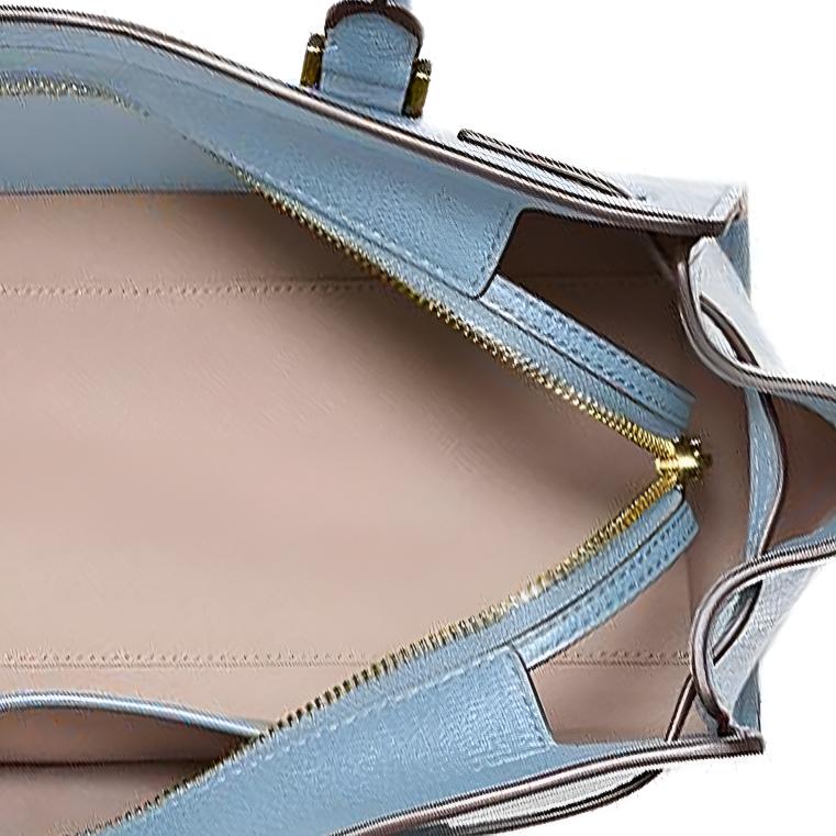 Michael Kors Logo Gold Hardware Pendant Leather Shoulder Bag Small Women shoulder bag Blue 30F5GNXT0L-BLUE