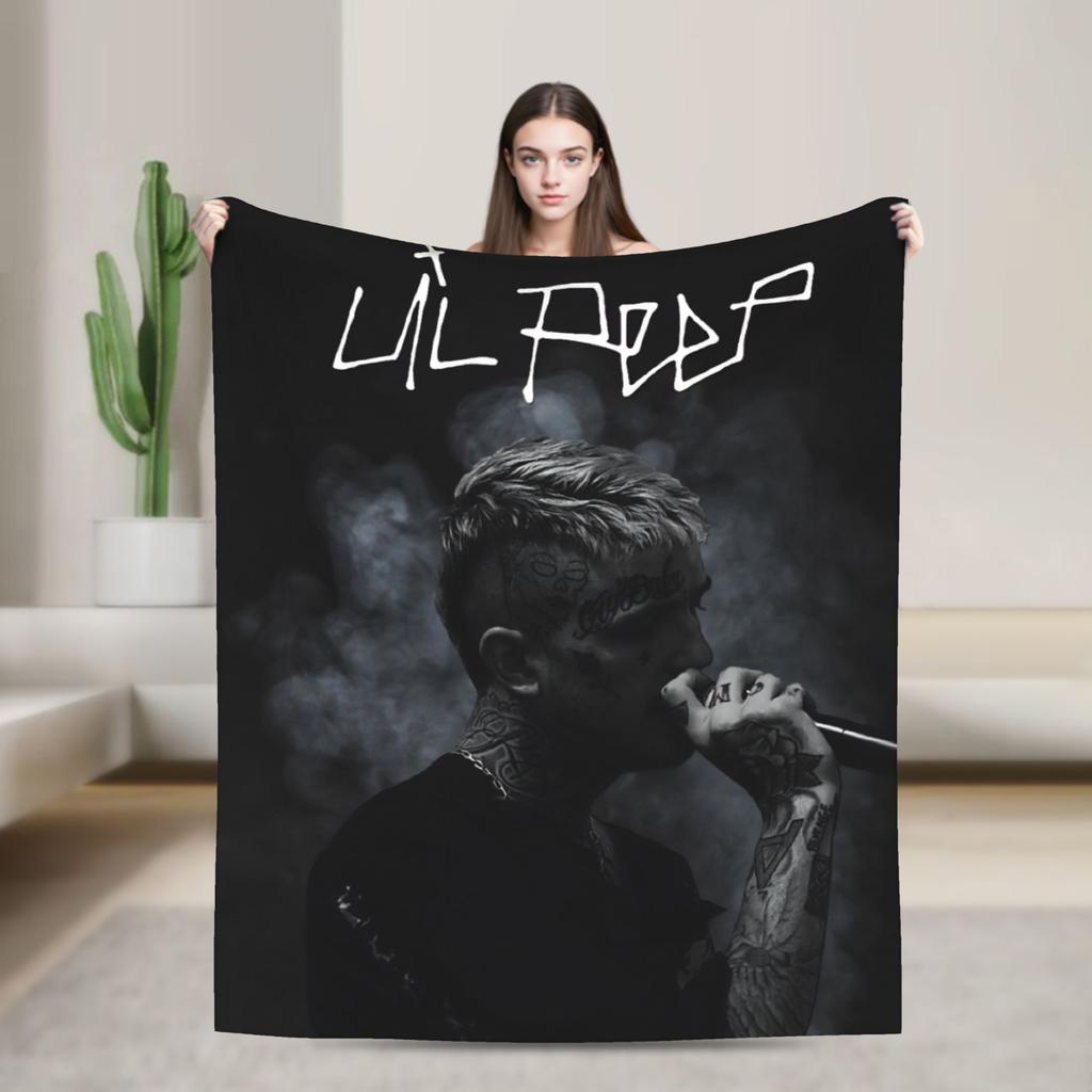 Lil Peep Крутой Рэпер Плед для дивана Пушистый Мягкий Плюшевый Плед 50x60 Дюймов Несколько Размеров Покрывало для Всех Сезонов