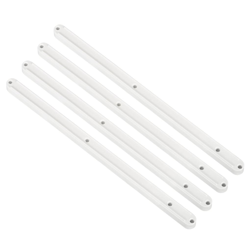 Uxcell Drawer Slide Set of 4 300mm Plastic Drawer Rails for Cabinet Drawer Bedside Table Wardrobe Dresser Side Mount Grooved Guide Rail - (White)