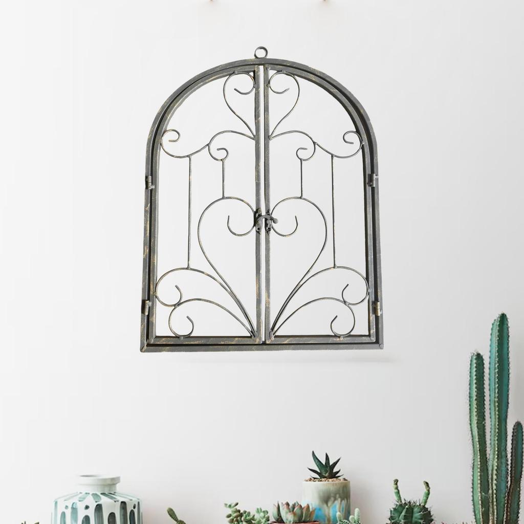 Metal Wall Decor with Arched Window Theme