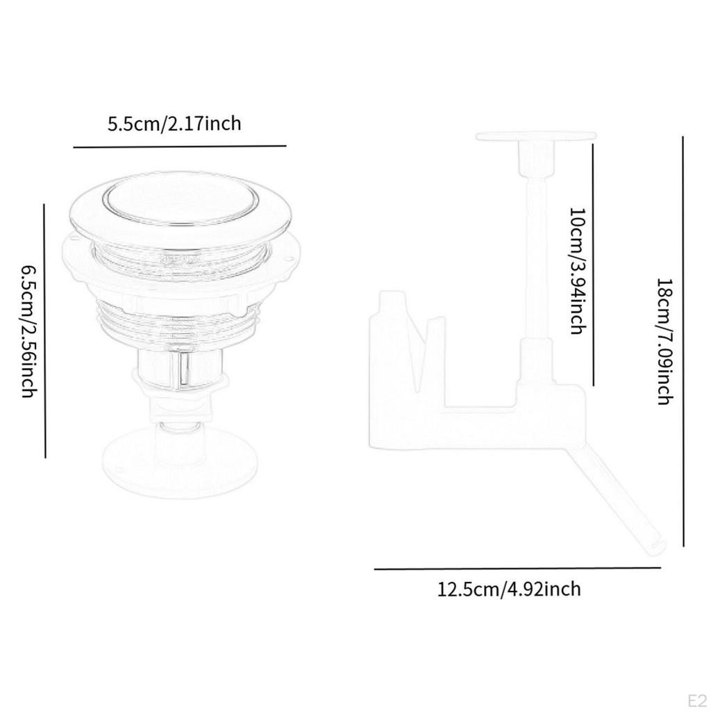 Toilet Water Tank Button Directly Replace Easy Installation Round Flush Repair Parts