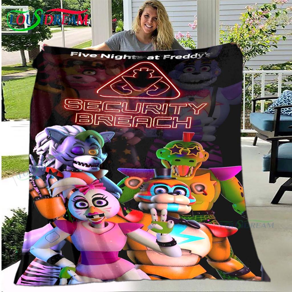 Горячие Персонажи Ужасов Узор Фланелевый Тонкий Плед Портативный Домашний Дорожный Офисный Плед для Игр во Время Обеденного Перерыва Подарок на День Рождения