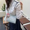 Popular Bags Women's New Trendy Fashion Plaid Chain Shoulder Underarm Bag Crossbody Bucket Bag