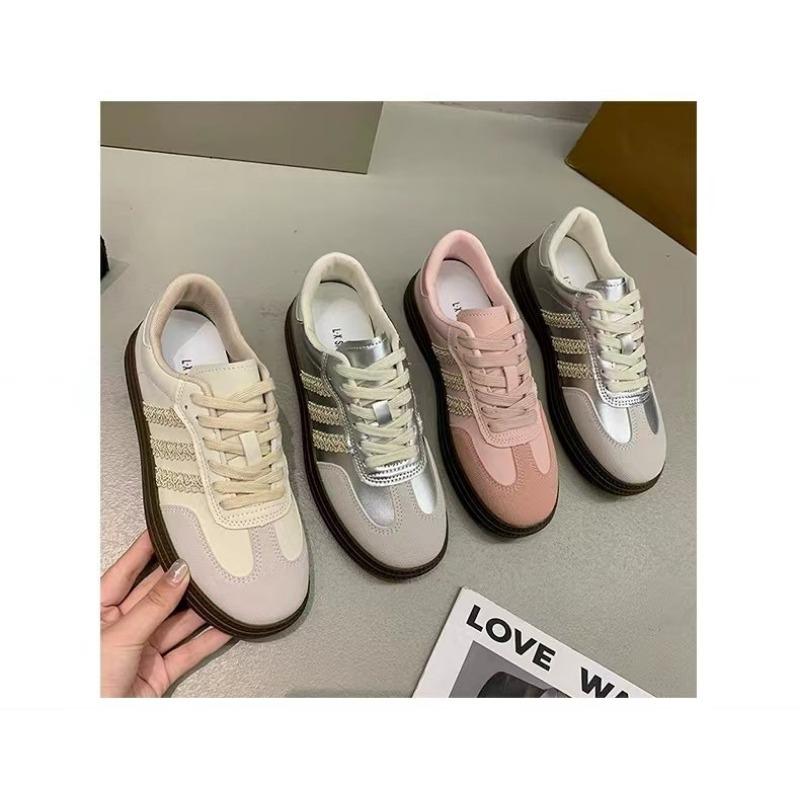 Retro Lace Edged Sneakers Popular In Spring and Autumn German Training Casual Shoes Simple and Minimalist