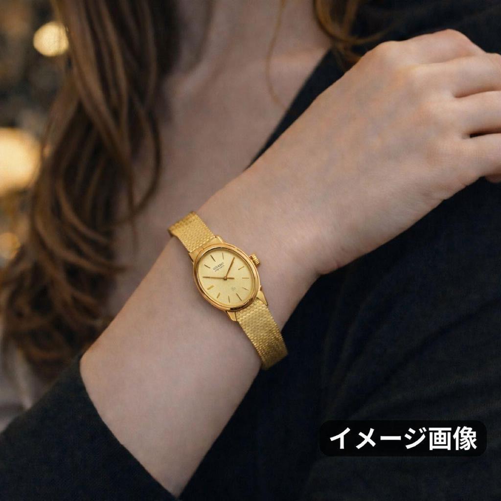 Used 130 SEIKO Women's Watch 2320-5280 New Battery Gold 130