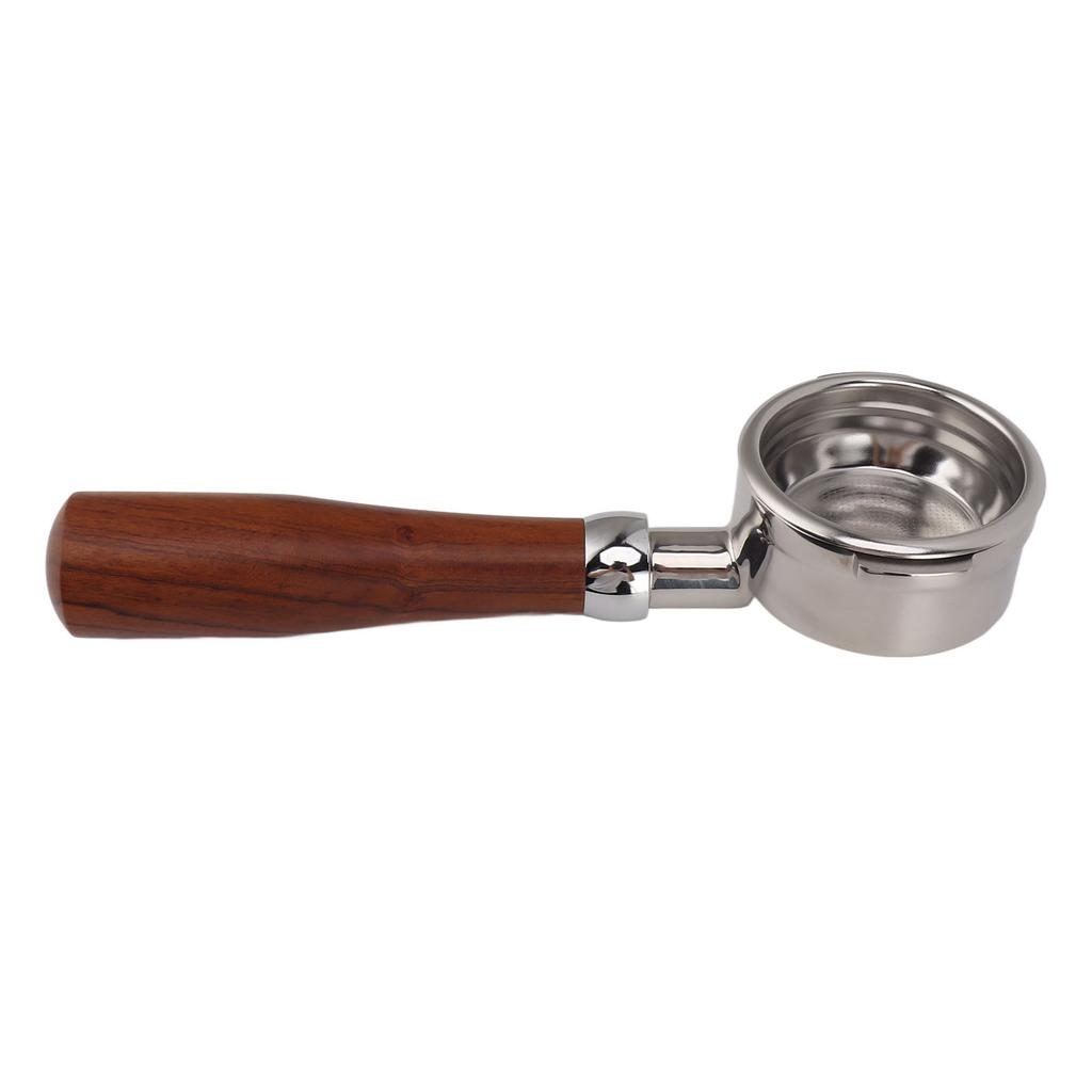 58 мм бездонный портафильтр с 2 ушками из нержавеющей стали и деревянной ручкой, съемный аксессуар для кофемашины