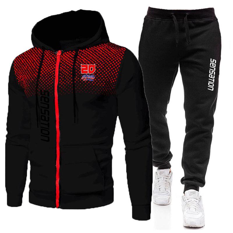 Новейший мужской повседневный спортивный уличный модный тренд: свободный и теплый, плюшевый и толстый бейсбольный костюм на зиму 2024 года.