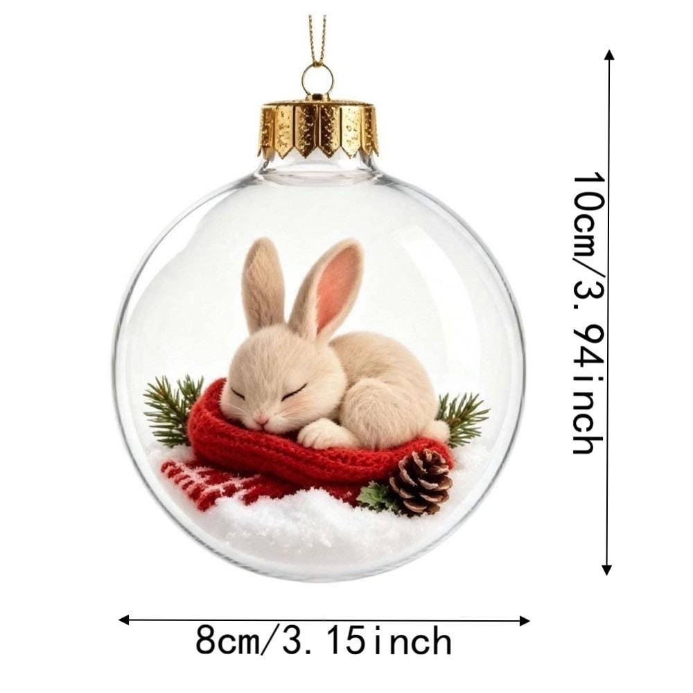 Transparent Christmas Ball Ornament Lightweight Holiday Tree Decor Holiday Party