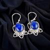 Lapis Lazuli Gemstone 925 Sterling Silver Fashionable Jewelry Earrings For Girls EE-40-31