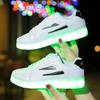 Fashion Hot Sale 2024 Adult Womens Mens Kid Luminous Sneakers Glowing USB Charge Boys LED Colorful Light-up Shoes Footwear Dancing Shoes