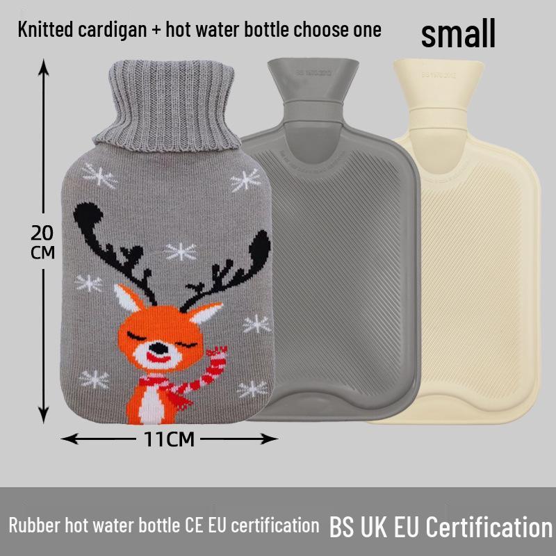 Explosion-Proof Hot Water Bottle: Rubber Design for Stomach and Feet, Long-Lasting Warmth