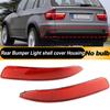 2PCS For BMW E70 X5 2007 2008 2009 2010 Smoked/RED Rear Bumper Reflector Brake Light shell cover housing without bulb