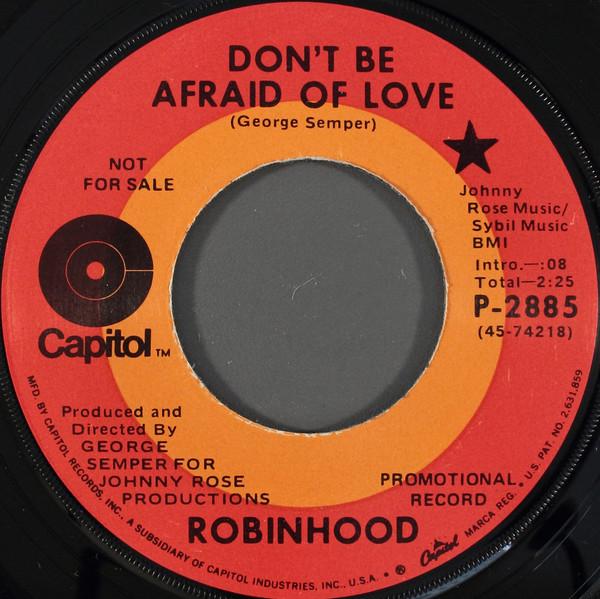 7inch Record ROBINHOOD - Don't Be Afraid Of Love P2885 Capitol Records 1970 Canada Soul/Funk Used