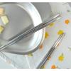 Детские вакуумные палочки для еды из нержавеющей стали, серебряные, один предмет, 2 шт.
