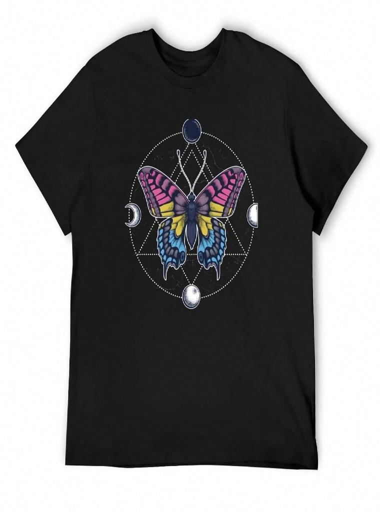Pansexual Butterfly T-Shirt Vintage Graphic Tee Customizeds Anime Anime Shirts unisex
