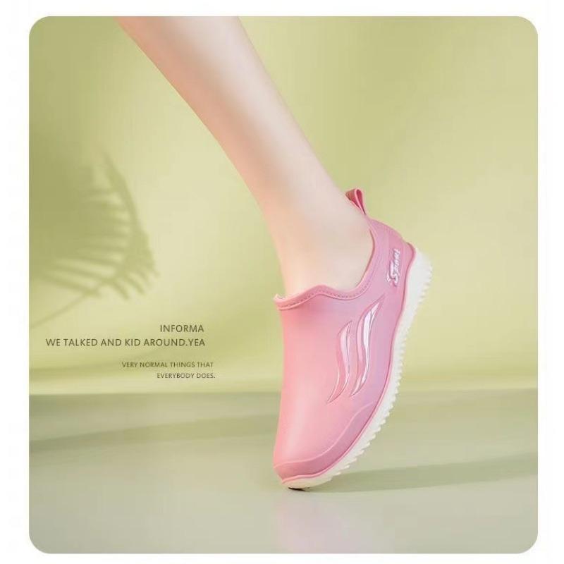 Женские модные летние нескользящие удобные короткие резиновые туфли на платформе