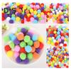 300 Pcs Pom Poms for Crafting 10mm Fluffy Felt Balls Solid Color Fuzzy Pompoms for Dolls Garland DIY Crafts Decorations