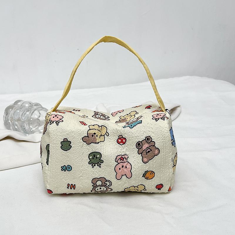 Милая мультяшная ручная косметичка большой вместимости, дорожная портативная сумка для хранения, косметичка для макияжа, креативный подарок на день рождения для девочек