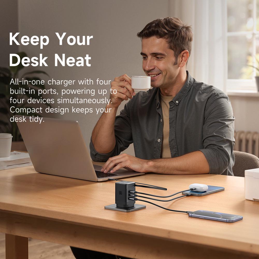 Mai Duo Duo MDD FreeGo 100 Вт GaN USB-C Выдвижной Кабель Быстрое Зарядное Устройство 3C1A