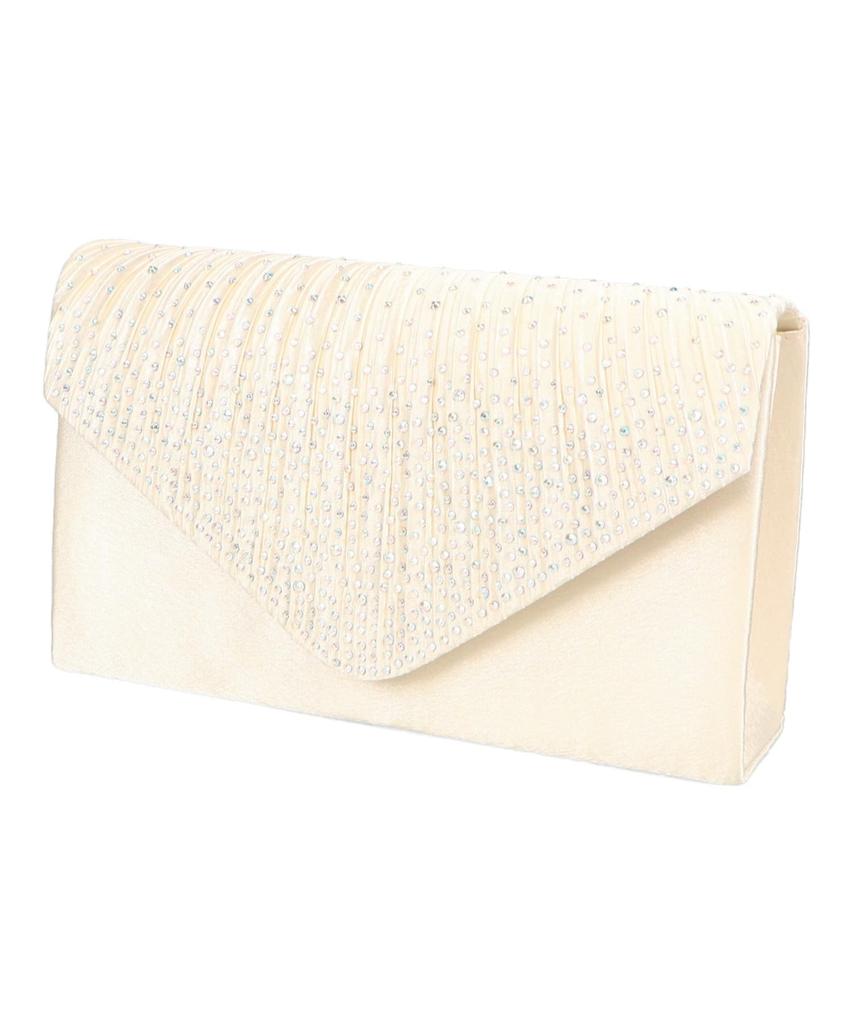 Clutch Flap Occasion with Attached Shoulder Chain GOLD [Oriental Traffic] Bag, Handbag, Bag, Bag, Strap, Strap, Rhinestone, Ladies,