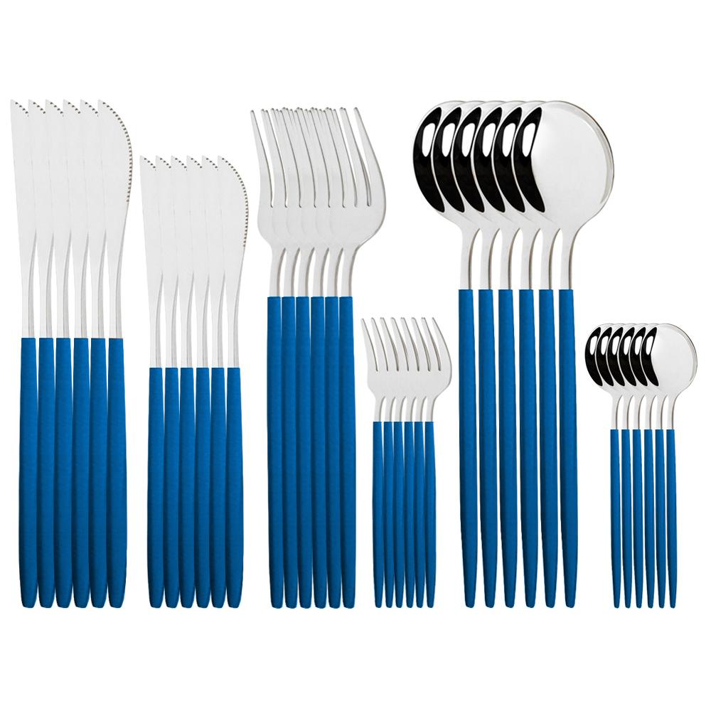 36 шт., набор столовой посуды из нержавеющей стали мятного золота, десертный нож, вилка для торта, кофейная ложка, набор столовых приборов, кухонная посуда, набор столового серебра