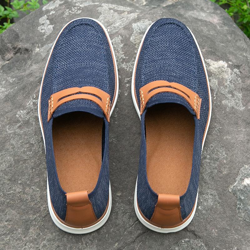 2024 Мужские повседневные туфли-лоферы без застежек, деловые легкие туфли, европейский размер 45