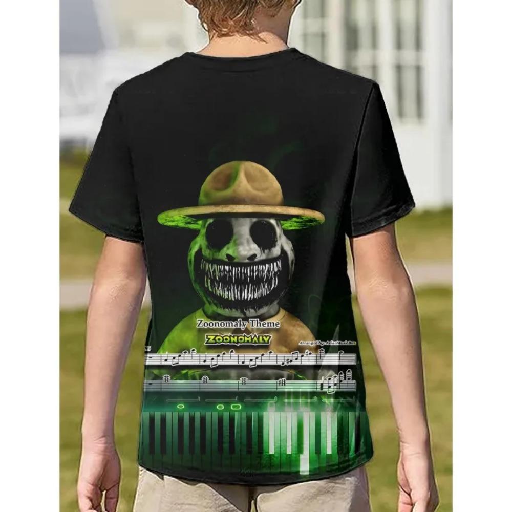 3D Printed Clothes Zoonomaly Kids T-shirts Game Cartoon Anime Figure Harajuku Tees Summer Casual Shirts Streetwear Tops Clothing 3D Printed Anime TEES