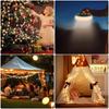 10M String Lights Solar String Lights USB Rechargeable LED Camping Lamp Tent Light  Yard