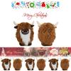 Adorable Plush Highland Cow Decorative Figure With Brown And White Facial Features