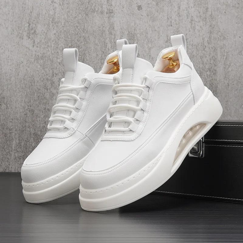 Men Casual Sneakers Platform White Shoes Leisure Male Sneakers Non-slip Men's Vulcanized Shoes Air Cushion Board Shoe