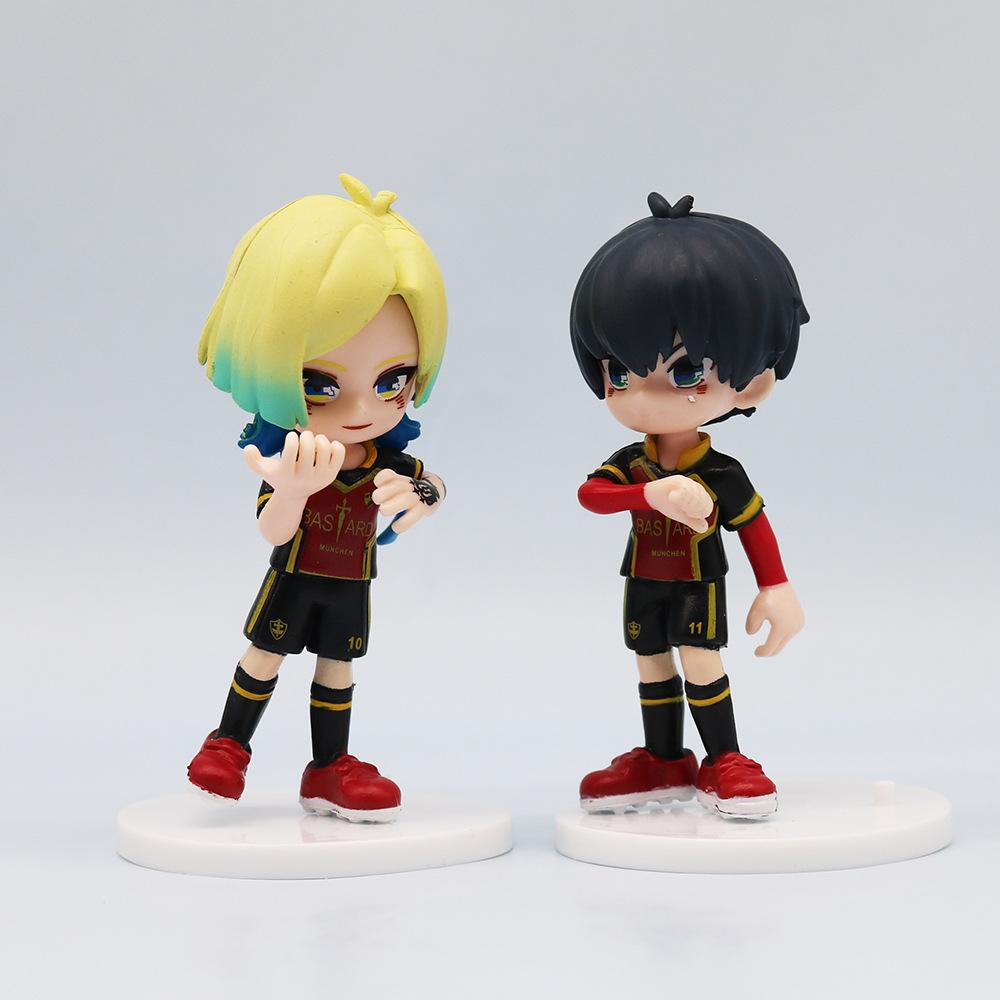 6 шт./набор BLUE LOCK Фигурка Модель Игрушки Аниме Nagi Bachira Meguru Barou Shouei Reo Mikage Кукла