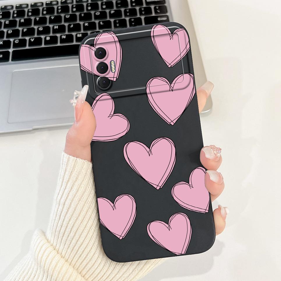 Phone Shell For Tecno Spark 8P Woman Fashion Flower Butterfly Coques For Tecno Spark 9T India Back Covers Soft Liquid Silicone