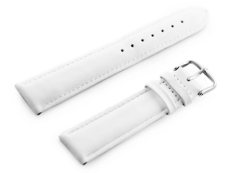 Pasek Skórzany Do Zegarka W83L - Biały - 20Mm