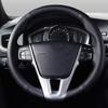 Оригинальный чехол на руль автомобиля «сделай сам», для Volvo V40 XC60 S60 LV60 S80L, черная кожаная оплетка для рулевого колеса