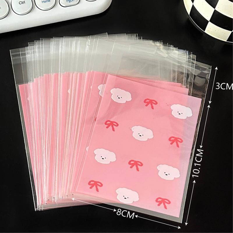 50 шт., полиэтиленовый пакет Opp, самоклеящиеся прозрачные пластиковые пакеты, бусины, упаковка для хранения ювелирных изделий, подарочная сумка, маленький держатель для карт