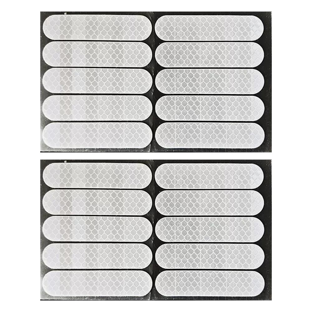 20Pcs Waterproof Reflective Stickers Strip  Self-adhesive Reflective Sticker
