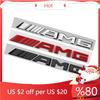 FLT2   Hots  Metal Car 3d Rear Letter Emblem Trunk Sticker for Mercedes benz AMG C E S GLE CLC Class W204 W203 W205 W124 W221 W213 W212