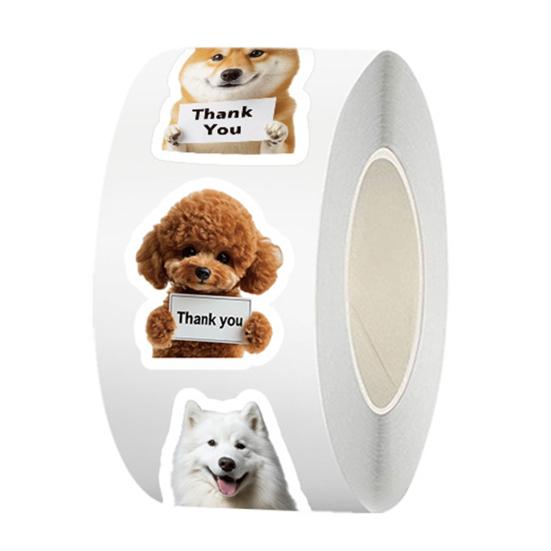 Милые наклейки с благодарностью для собак и кошек, забавные наклейки-граффити с щенками, водонепроницаемые ПВХ-наклейки для телефона, ноутбука, холодильника, конвертов
