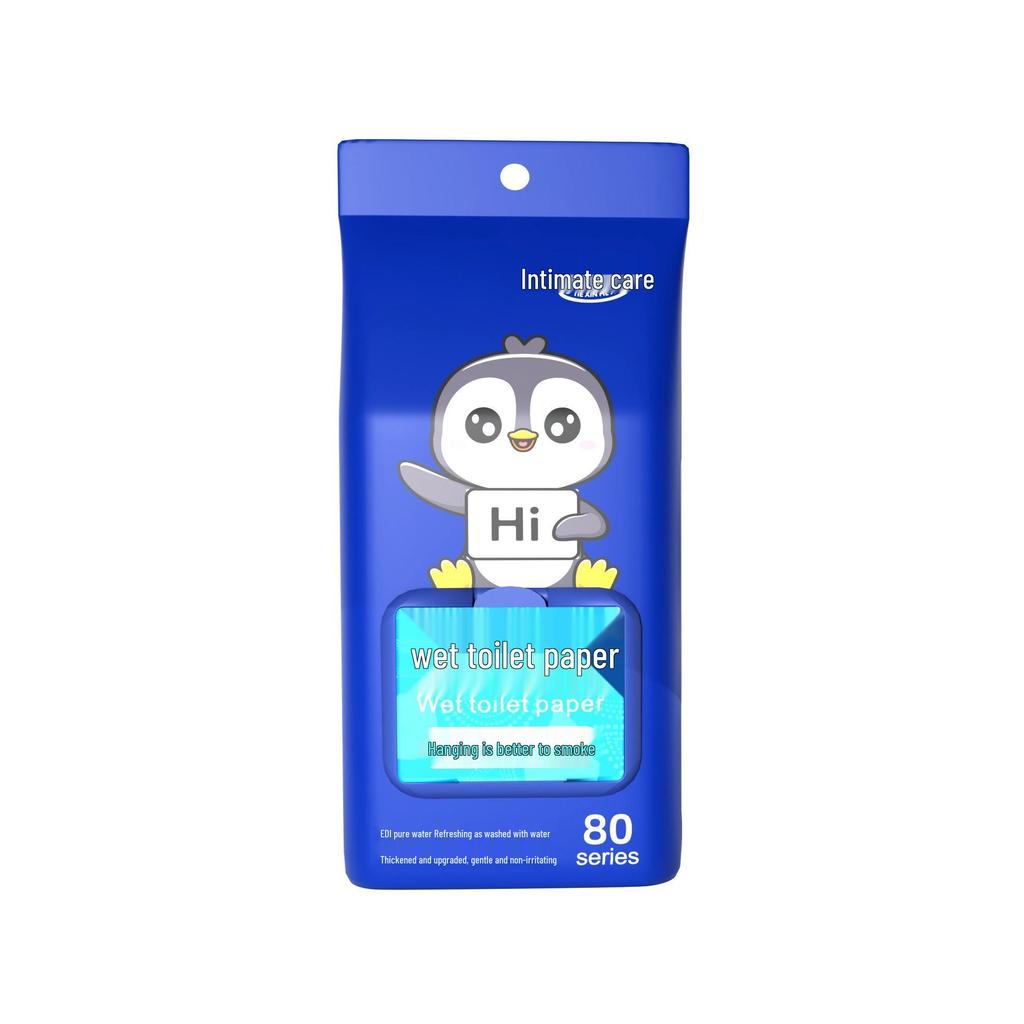 "80-Pack Wet Toilet Wipes for Household Use"