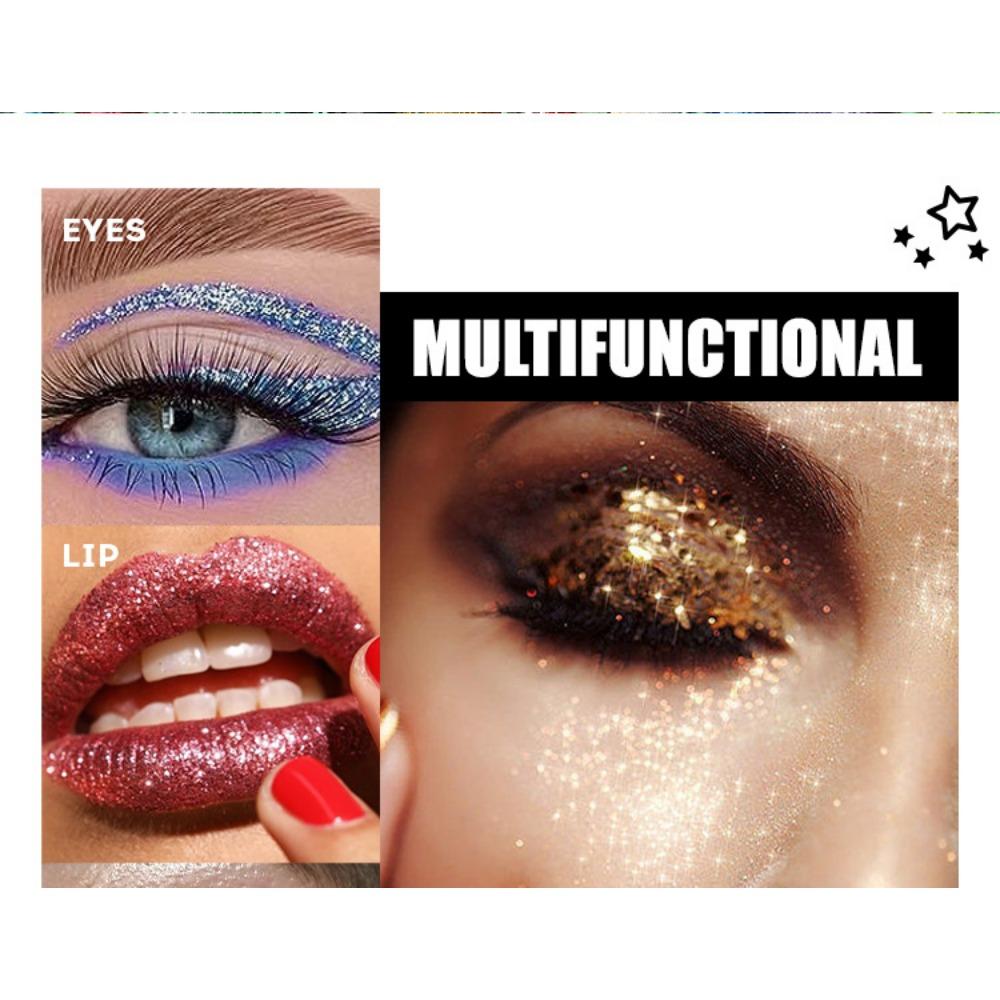 MLSMILE Pearlescent Liquid Eyeliner, Explosive Colorful Glitter Eye Shadow, Waterproof Non-smudge Eyeliner