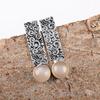 Peach Moonstone Gemstone Jewelry, 925 Solid Sterling Silver Earrings, Handmade Gorgeous Silver Earrings, For Wedding Gift