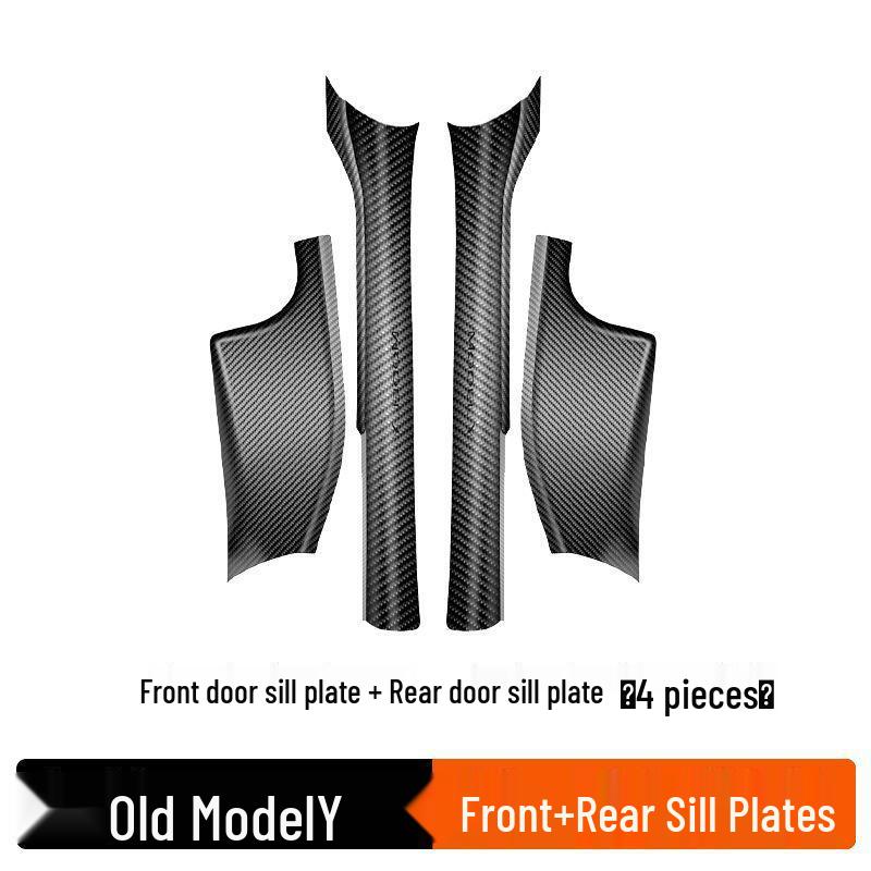 Tesla Model Y/3/YL Front & Rear Tailgate Protection Strips and Door Sill Plates with Free Shipping