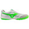 Mizuno Морелия Сала Про Комфортабельный TF (Резиновые шипы) Прочные нескользящие футбольные бутсы унисекс, серебристо-зеленые, Q1GB2513