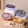 Double Layer Lunch Box Portable Compartment Salah Fruit Food Box Microwave Lunch Fork and Spoon Picnic Fresh Box